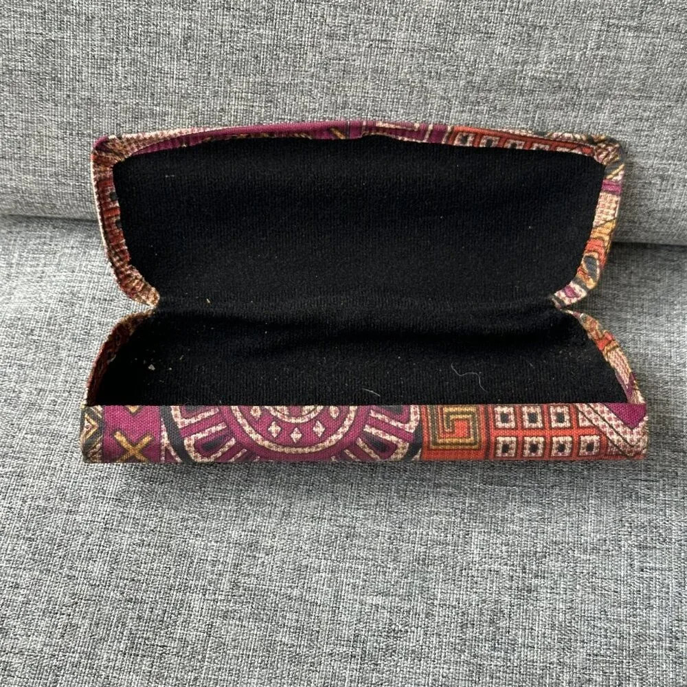 Mid Century Mod Eyeglass Case From England Geometric Retro True Vintage